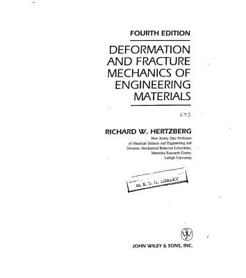 خرید و دانلود نسخه کامل کتاب Deformation and Fracture Mechanics of Engineering Materials
