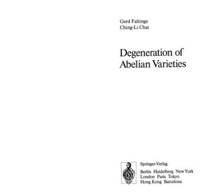 خرید و دانلود نسخه کامل کتاب Degeneration of abelian varieties