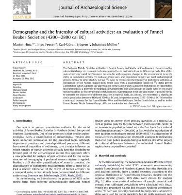 خرید و دانلود نسخه کامل کتاب Demography and the intensity of cultural activities-an evaluation of Funnel Beaker Societies (4200-2800 cal BC)