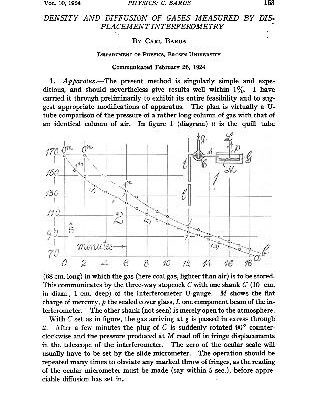 خرید و دانلود نسخه کامل کتاب Density and Diffusion of Gases Measured by Displacement Interferometry