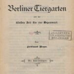 خرید و دانلود نسخه کامل کتاب Der Berliner Tiergrten von der ältesten Zeit bis zur Gegenwart