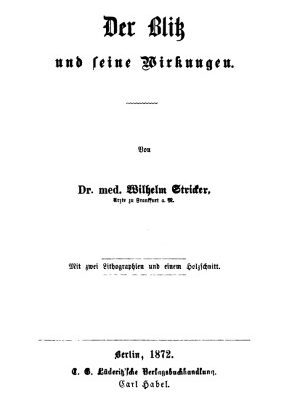 خرید و دانلود نسخه کامل کتاب Der Blitz und seine Wirkungen