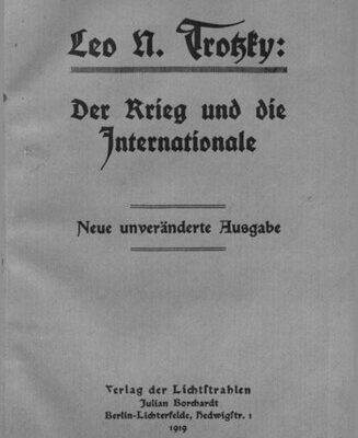 خرید و دانلود نسخه کامل کتاب Der Krieg und die Internationale
