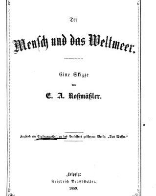 خرید و دانلود نسخه کامل کتاب Der Mensch und das Weltmeer : Eine Skizze