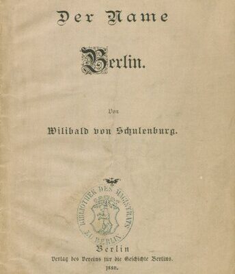 خرید و دانلود نسخه کامل کتاب Der Name Berlin