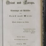 خرید و دانلود نسخه کامل کتاب Der Orient und Europa. Erinnerungen und Reisebilder von Land und Meer