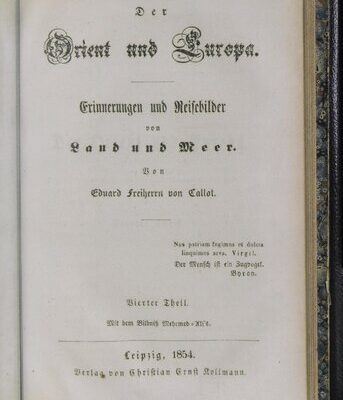 خرید و دانلود نسخه کامل کتاب Der Orient und Europa. Erinnerungen und Reisebilder von Land und Meer