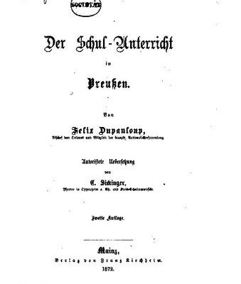 خرید و دانلود نسخه کامل کتاب Der Schul-Unterricht in Preußen