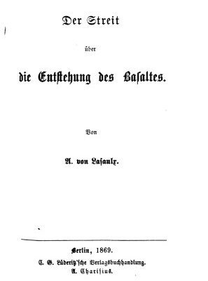 خرید و دانلود نسخه کامل کتاب Der Streit über die Entstehung des Basaltes