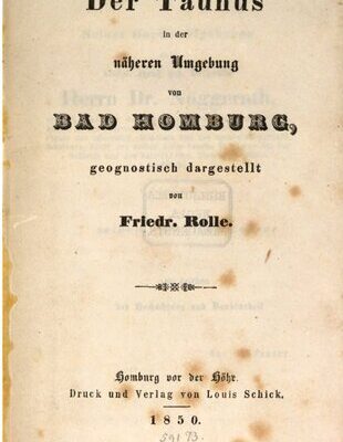 خرید و دانلود نسخه کامل کتاب Der Taunus in der näheren Umgebung von Bad Homburg, geognostisch dargestellt