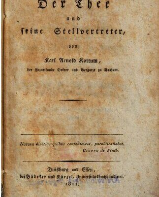 خرید و دانلود نسخه کامل کتاب Der Thee [Tee] und seine Stellvertreter