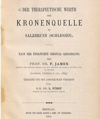 خرید و دانلود نسخه کامل کتاب Der therapeutische Wert der Kronenquelle zu Salzbrunn (Schlesien)