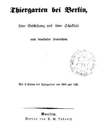 خرید و دانلود نسخه کامل کتاب Der Thiergarten [Tiergarten] bei Berlin, seine Entstehung und seine Schicksale nach bewährten Nachrichten
