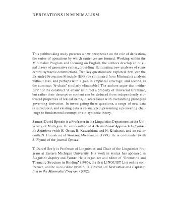 خرید و دانلود نسخه کامل کتاب Derivations in Minimalism