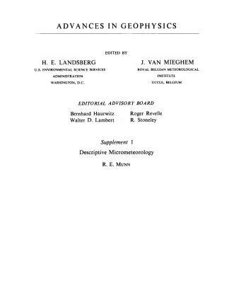 خرید و دانلود نسخه کامل کتاب Descriptive Micrometeorology