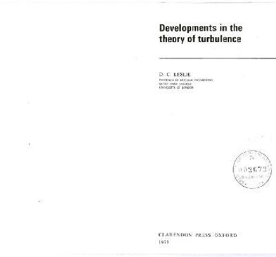 خرید و دانلود نسخه کامل کتاب Developments in the theory of turbulence
