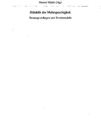 خرید و دانلود نسخه کامل کتاب Didaktik der Mehrsprachigkeit. Theoriegrundlagen und Praxismodelle