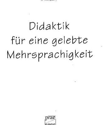 خرید و دانلود نسخه کامل کتاب Didaktik für eine gelebte Mehrsprachigkeit