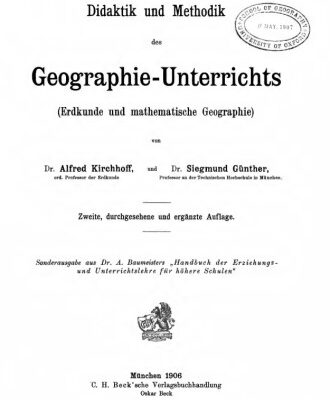 خرید و دانلود نسخه کامل کتاب Didaktik und Methodik des Geographie-Unterrichts (Erdkunde und mathematische Geographie)