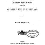 خرید و دانلود نسخه کامل کتاب Die ältesten Beziehungen zwischen Ägypten und Griechenland