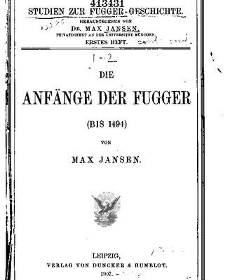 خرید و دانلود نسخه کامل کتاب Die Anfänge der Fugger (bis 1494)
