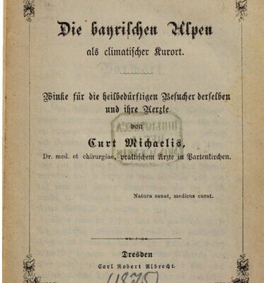 خرید و دانلود نسخه کامل کتاب Die bayerischen Alpen als climatischer [klimatischer] Kurort