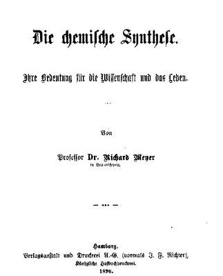 خرید و دانلود نسخه کامل کتاب Die chemische Synthese. Ihre Bedeutung für die Wissenschaft und das Leben