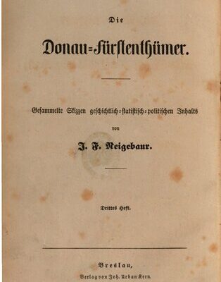 خرید و دانلود نسخه کامل کتاب Die Donau-Fürstentümer