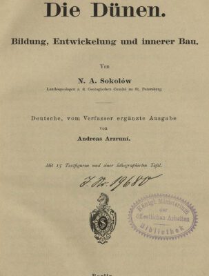 خرید و دانلود نسخه کامل کتاب Die Dünen : Bildung, Entwickelung [Entwicklung] und innerer Aufbau