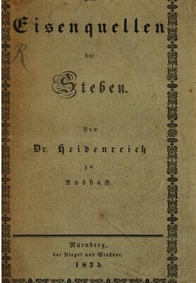 خرید و دانلود نسخه کامل کتاب Die Eisenquellen von Steben