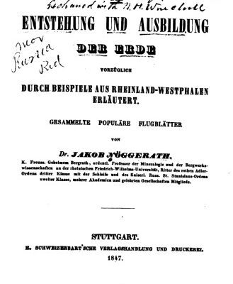 خرید و دانلود نسخه کامل کتاب Die Entstehung und Ausbildung der Erde vorzüglich durch Beispiele aus Nordrhein-Westphalen [Westfalen] erläutert