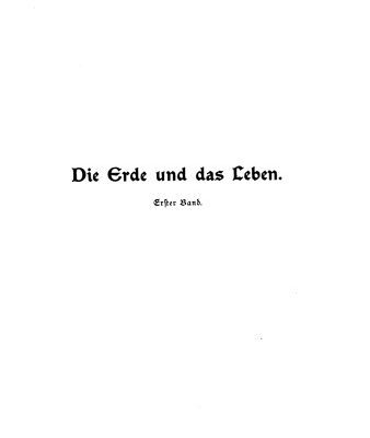 خرید و دانلود نسخه کامل کتاب Die Erde und das Leben. Eine vergleichende Erdkunde