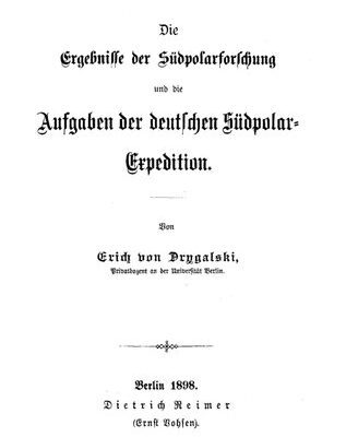 خرید و دانلود نسخه کامل کتاب Die Ergebnisse der Südpolarforschung und die Aufgaben der deutschen Südpolarschung