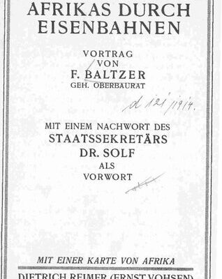خرید و دانلود نسخه کامل کتاب Die Erschließung Afrikas durch Eisenbahnen