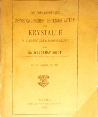 خرید و دانلود نسخه کامل کتاب Die fundamentalen physikalishen Eigenschaften der Krystalle in elementarer Darstellung