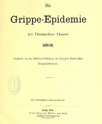 خرید و دانلود نسخه کامل کتاب Die Grippe-Epidemie im Deutschen Heere 1889/90