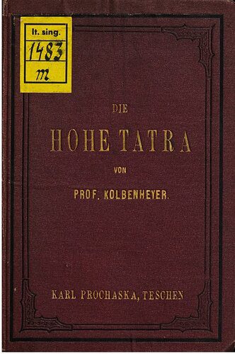 خرید و دانلود نسخه کامل کتاب Die Hohe Tatra_68c11ad13ac1d.jpeg خرید و دانلود نسخه کامل کتاب Die Hohe Tatra