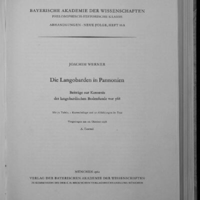 خرید و دانلود نسخه کامل کتاب Die Langobarden in Pannonien: Beiträge zur Kenntnis der langobardischen Bodenfunde vor 568. A. Textteil