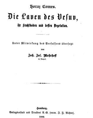 خرید و دانلود نسخه کامل کتاب Die Laven des Vesuv, ihr Fruchtboden und dessen Vegetation