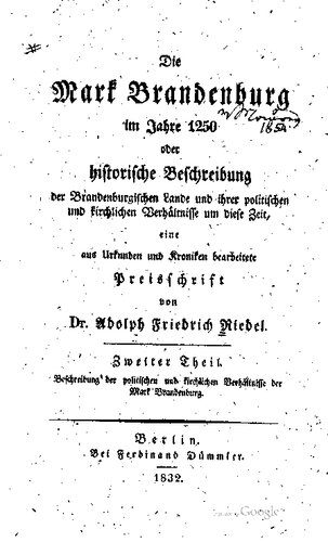 خرید و دانلود نسخه کامل کتاب Die Mark Brandenburg im Jahre 1250 oder historische Beschreibung der Brandenburgischen Lande und ihrer politischen und kirchlichen Verhältnisse um diese Zeit_68c11e9bb0be8.jpeg خرید و دانلود نسخه کامل کتاب Die Mark Brandenburg im Jahre 1250 oder historische Beschreibung der Brandenburgischen Lande und ihrer politischen und kirchlichen Verhältnisse um diese Zeit