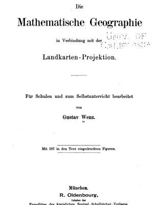 خرید و دانلود نسخه کامل کتاب Die Mathematische Geographie in Verbindung mit der Landkarten-Projektion