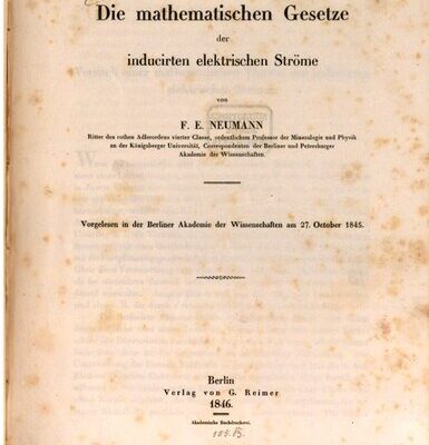 خرید و دانلود نسخه کامل کتاب Die mathematischen Gesetze der induzierten elektrischen Ströme