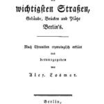 خرید و دانلود نسخه کامل کتاب Die Namen der wichtigsten Straßen, Gebäude, Brücken und Plätze Berlins