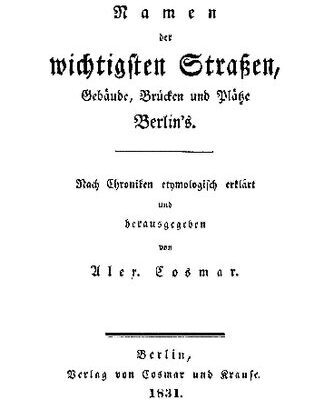 خرید و دانلود نسخه کامل کتاب Die Namen der wichtigsten Straßen, Gebäude, Brücken und Plätze Berlins