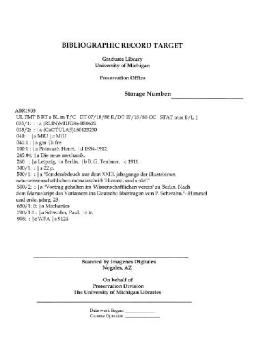 خرید و دانلود نسخه کامل کتاب Die neue Mechanik_68bd9de698105.jpeg خرید و دانلود نسخه کامل کتاب Die neue Mechanik