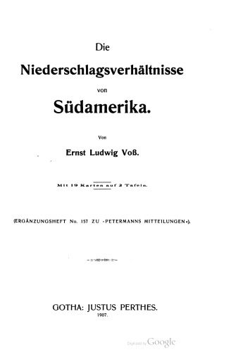 خرید و دانلود نسخه کامل کتاب Die Niederschlagsverhältnisse von Südamerika_68c1266e5b3cb.jpeg خرید و دانلود نسخه کامل کتاب Die Niederschlagsverhältnisse von Südamerika