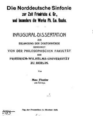 خرید و دانلود نسخه کامل کتاب Die Norddeutsche Sinfonie zur Zeit Friedrichs d. Gr., und besonders die Werke Ph. Em. Bachs