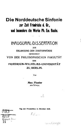 خرید و دانلود نسخه کامل کتاب Die Norddeutsche Sinfonie zur Zeit Friedrichs d. Gr., und besonders die Werke Ph. Em. Bachs_68d7c439467cb.jpeg خرید و دانلود نسخه کامل کتاب Die Norddeutsche Sinfonie zur Zeit Friedrichs d. Gr., und besonders die Werke Ph. Em. Bachs