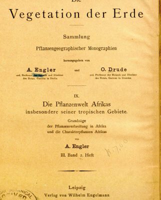 خرید و دانلود نسخه کامل کتاب Die Pflanzenwelt Afrikas insbesondere seiner tropischen Gebiete : Grundzüge der Pflanzenverbreitung in Afrika und die Charakterpflanzen Afrikas