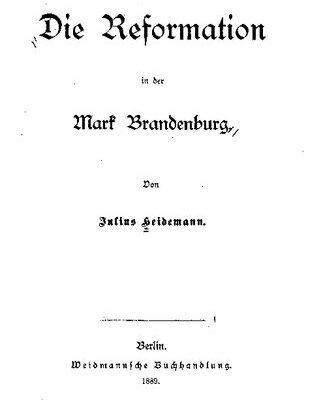 خرید و دانلود نسخه کامل کتاب Die Reformation in der Mark Brandenburg